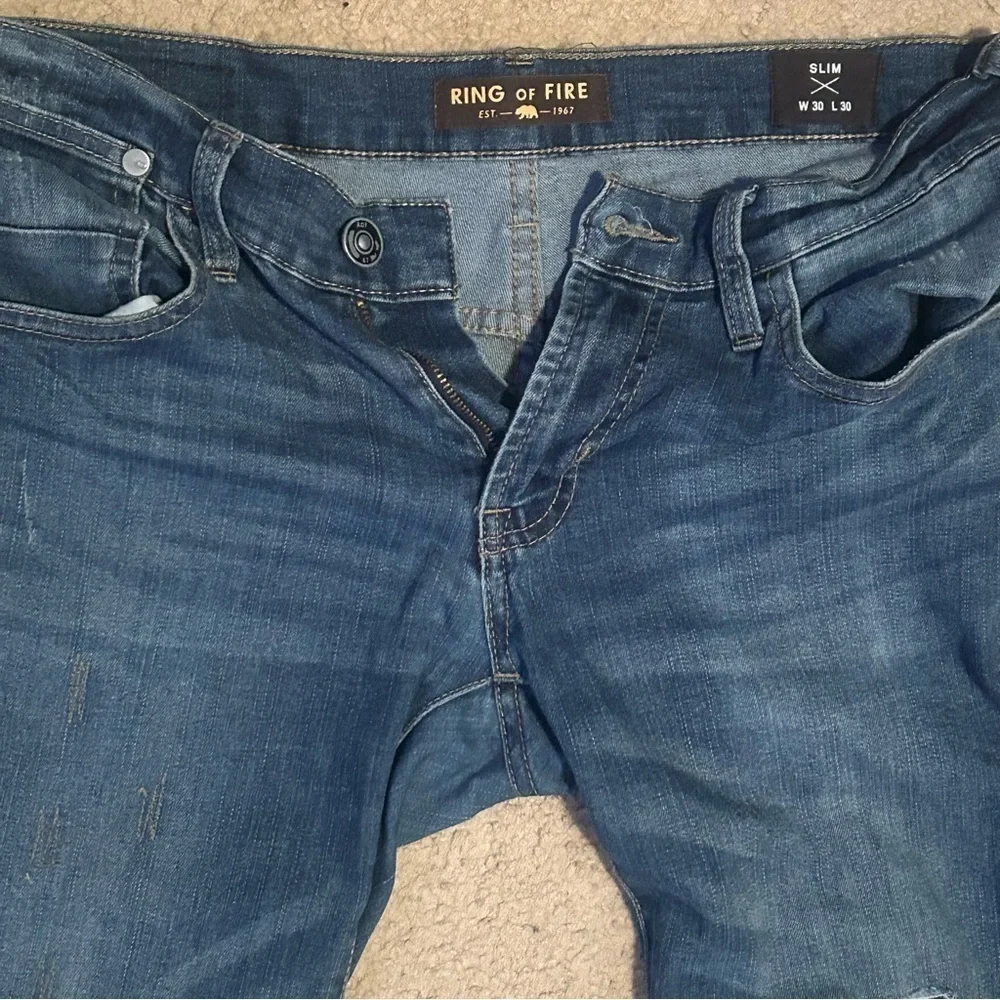 Women’s Ring of Fire Blue Skinny Jeans Fit Slim W 30 L 30 - Picture 8 of 8